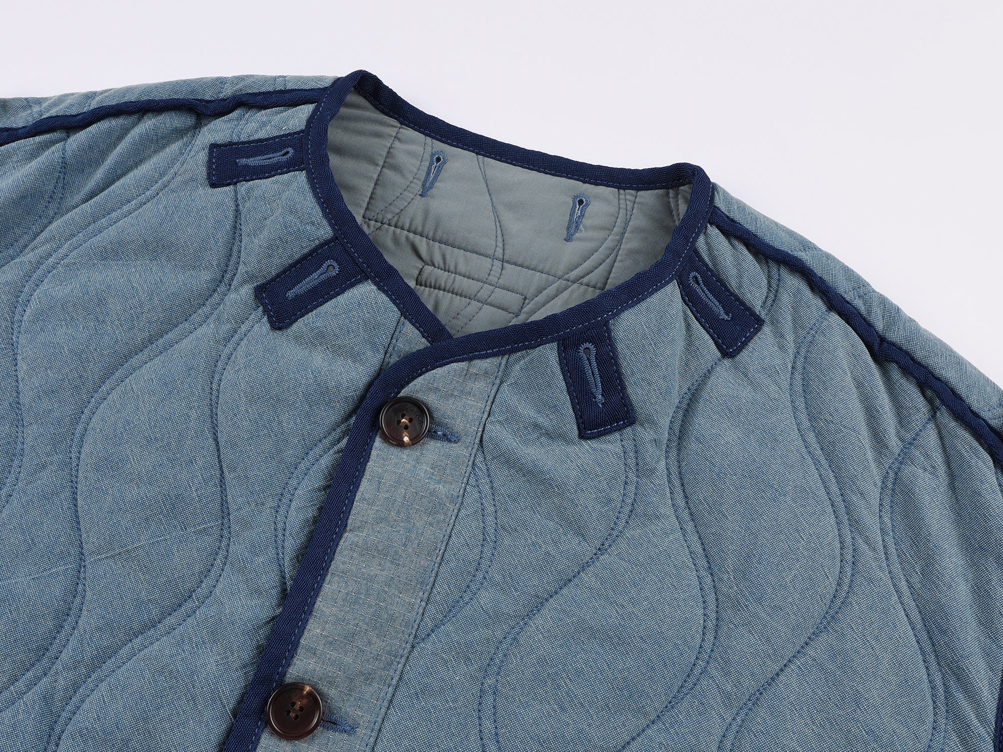 Washed denim m65 quilted liner jacket