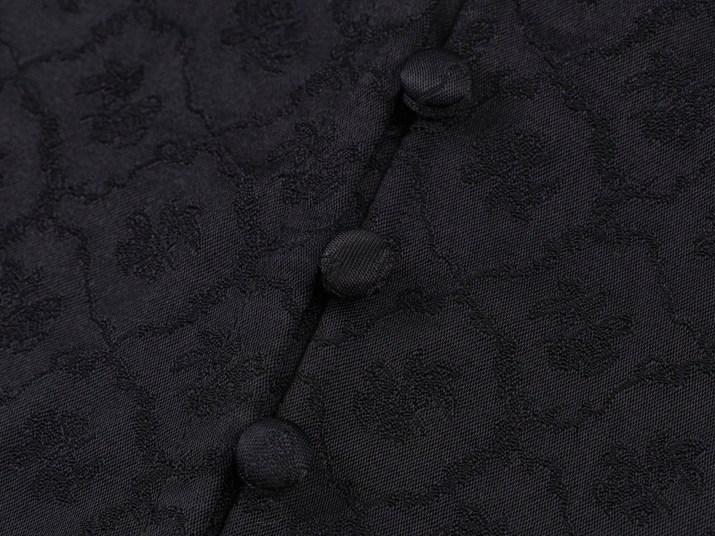 Jacquard camisole with lace trim