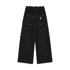 Wool-blend utility trousers