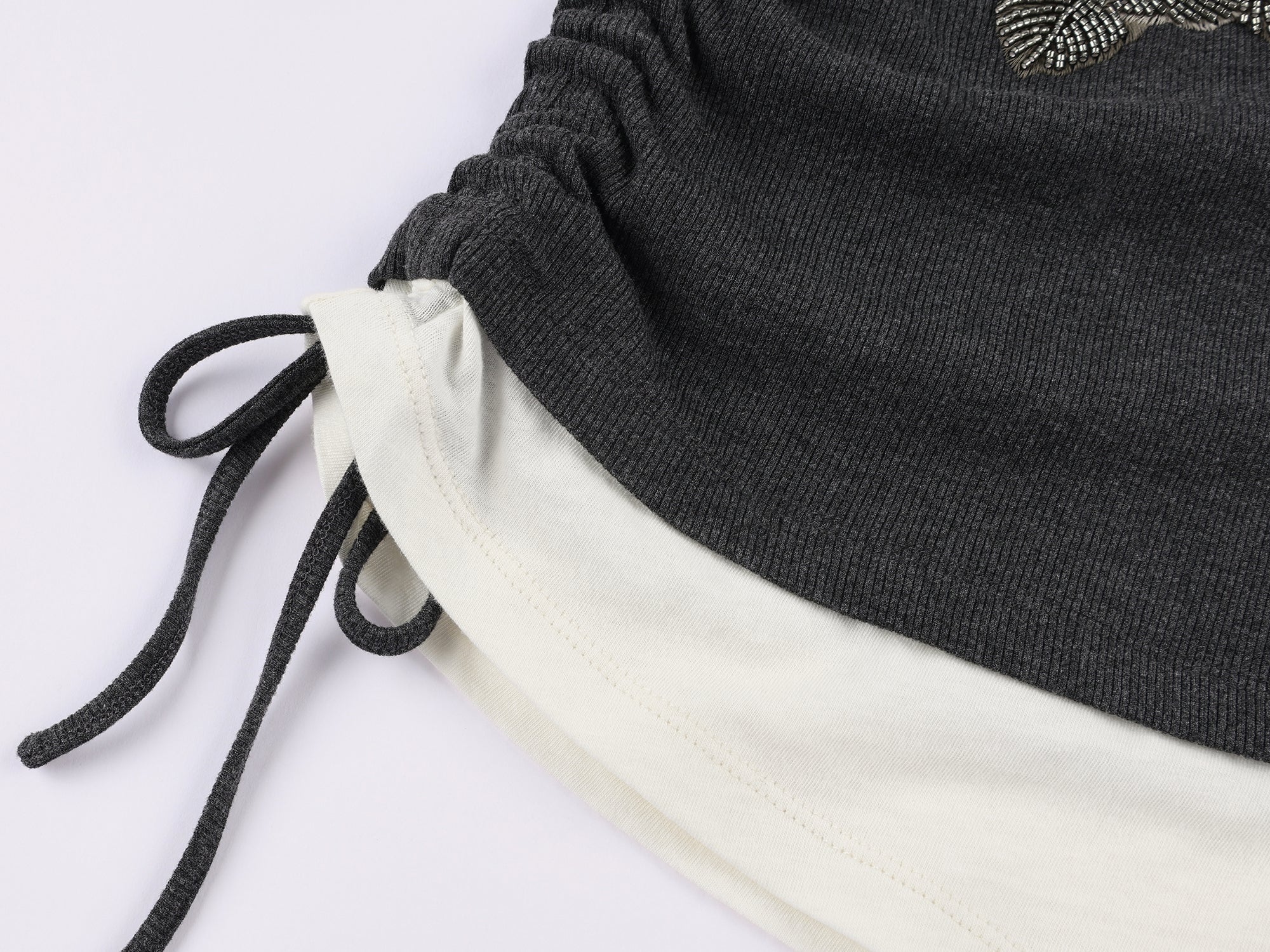 Magical garden beaded layered t-shirt