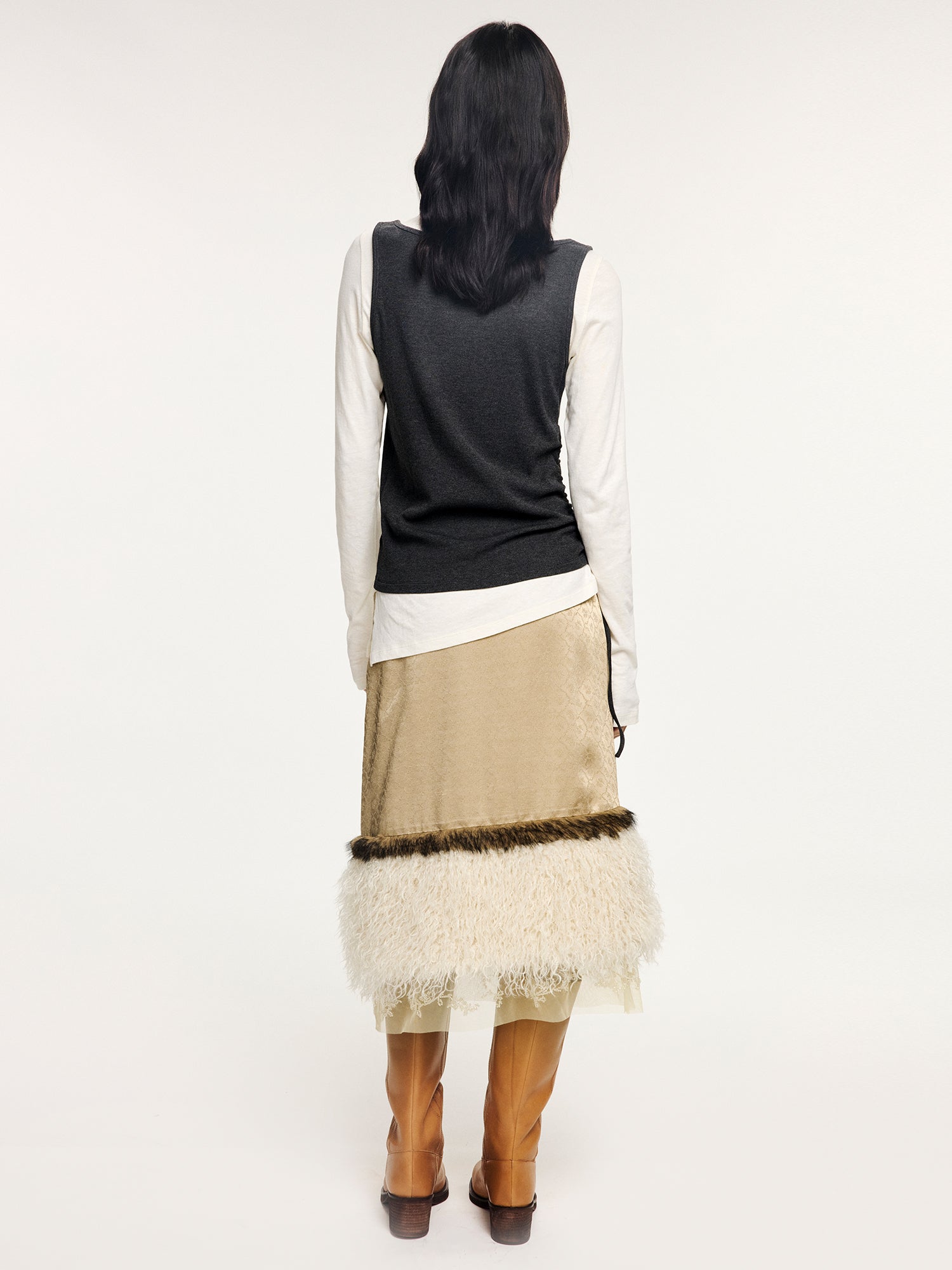 Magical garden beaded layered t-shirt