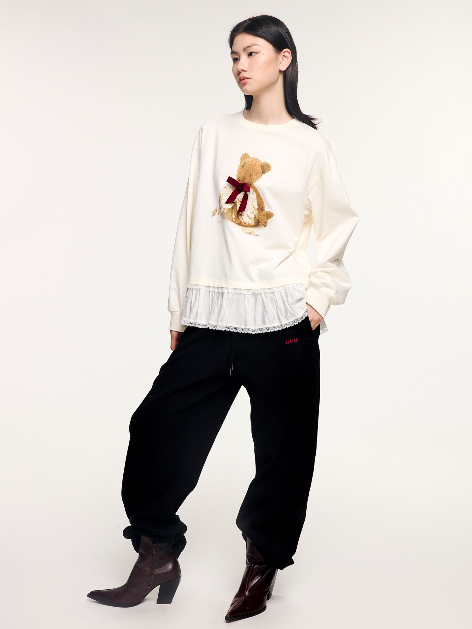 Sad bear long-sleeve t-shirt
