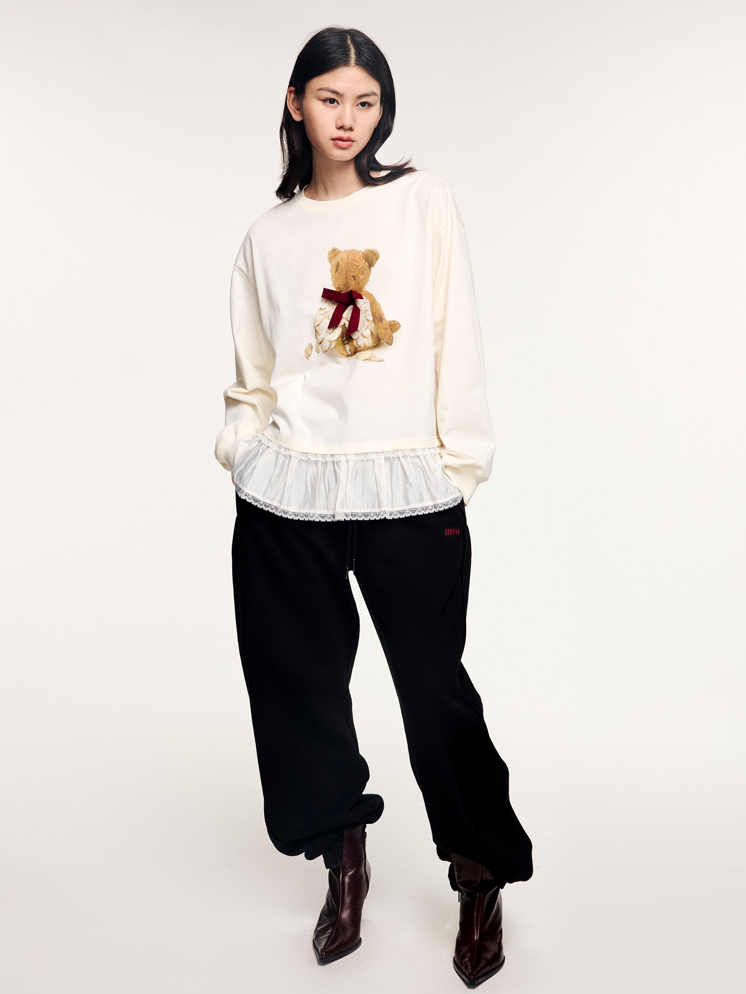 Sad bear long-sleeve t-shirt