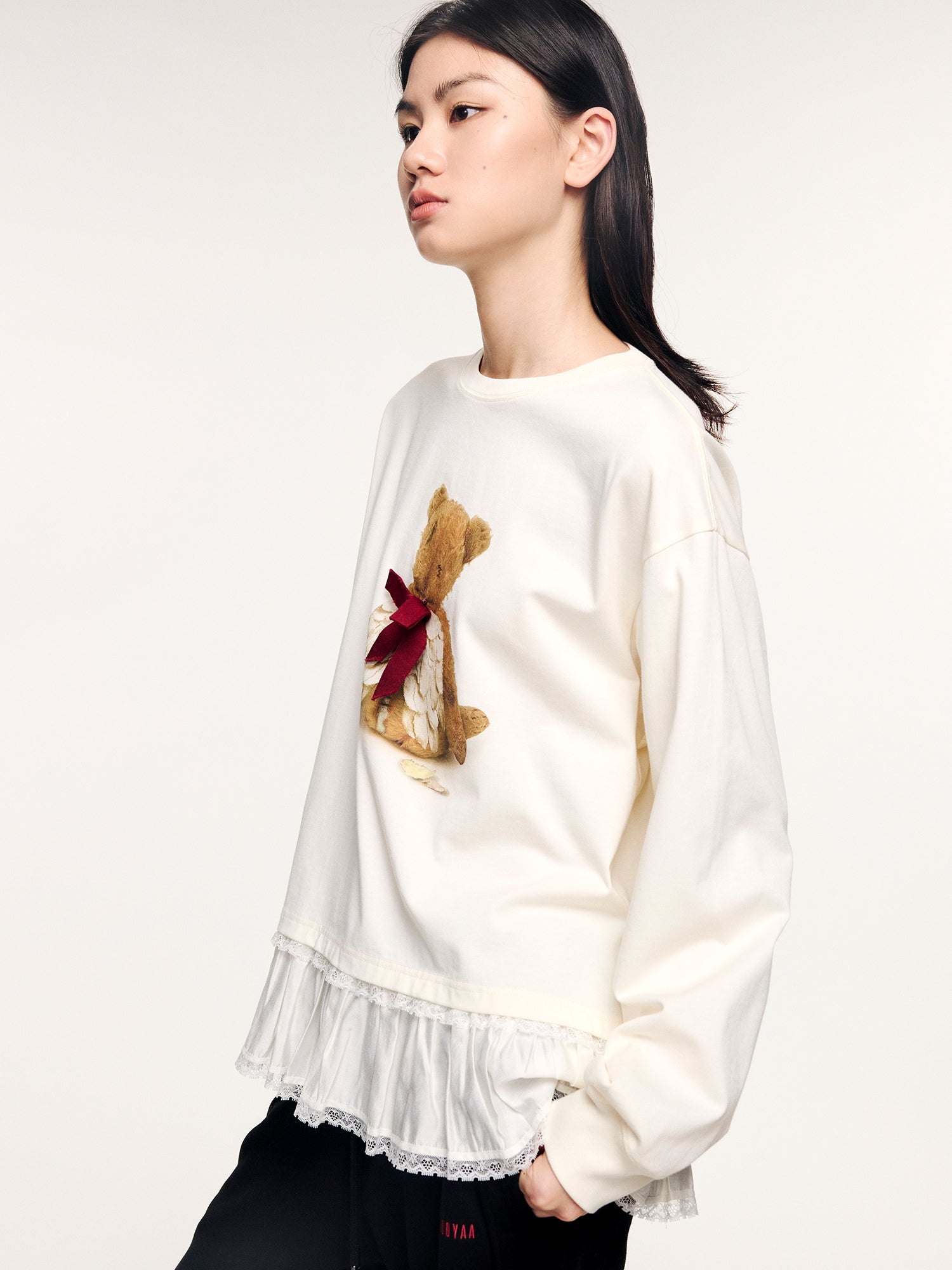 Sad bear long-sleeve t-shirt