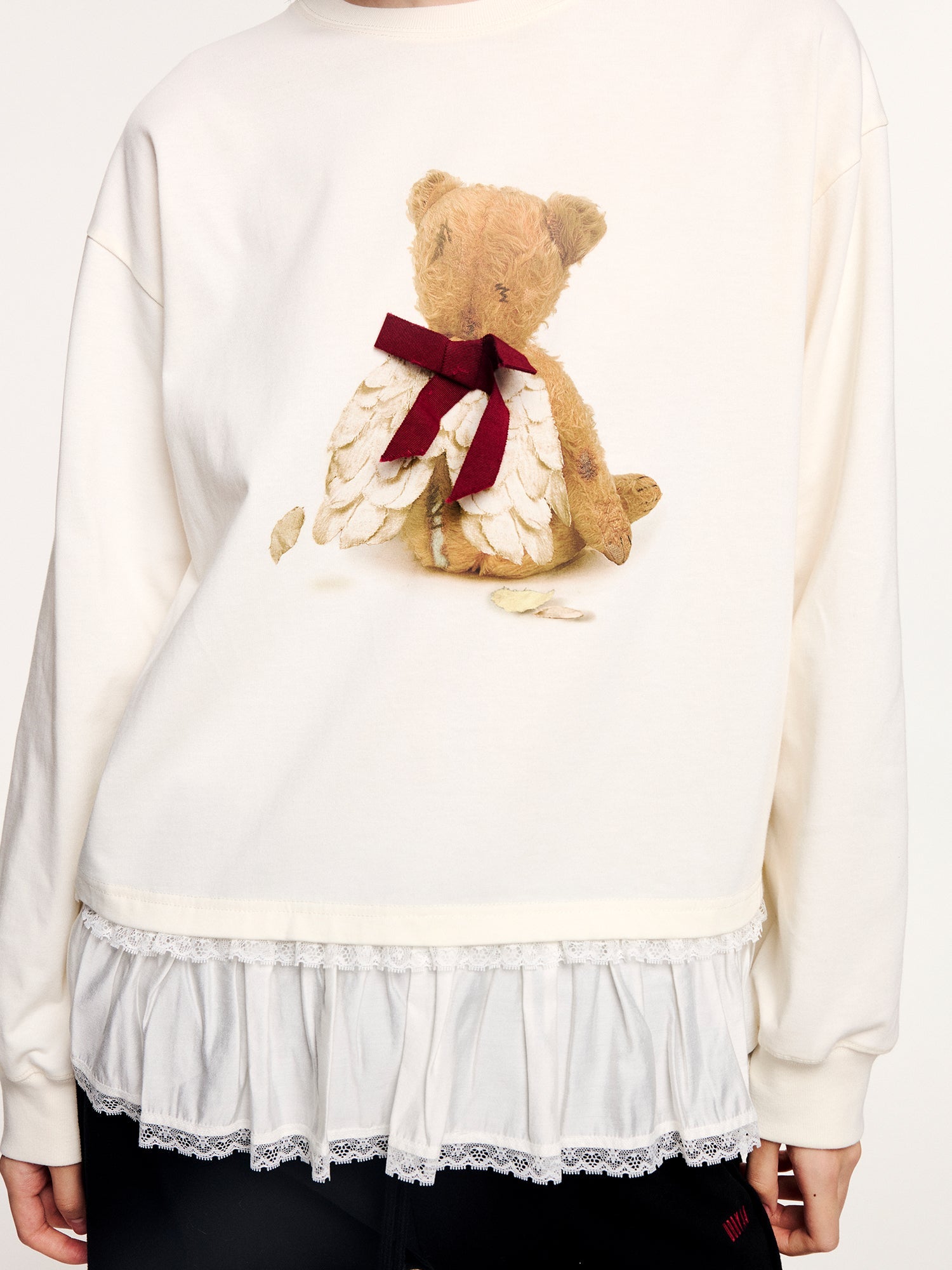 Sad bear long-sleeve t-shirt