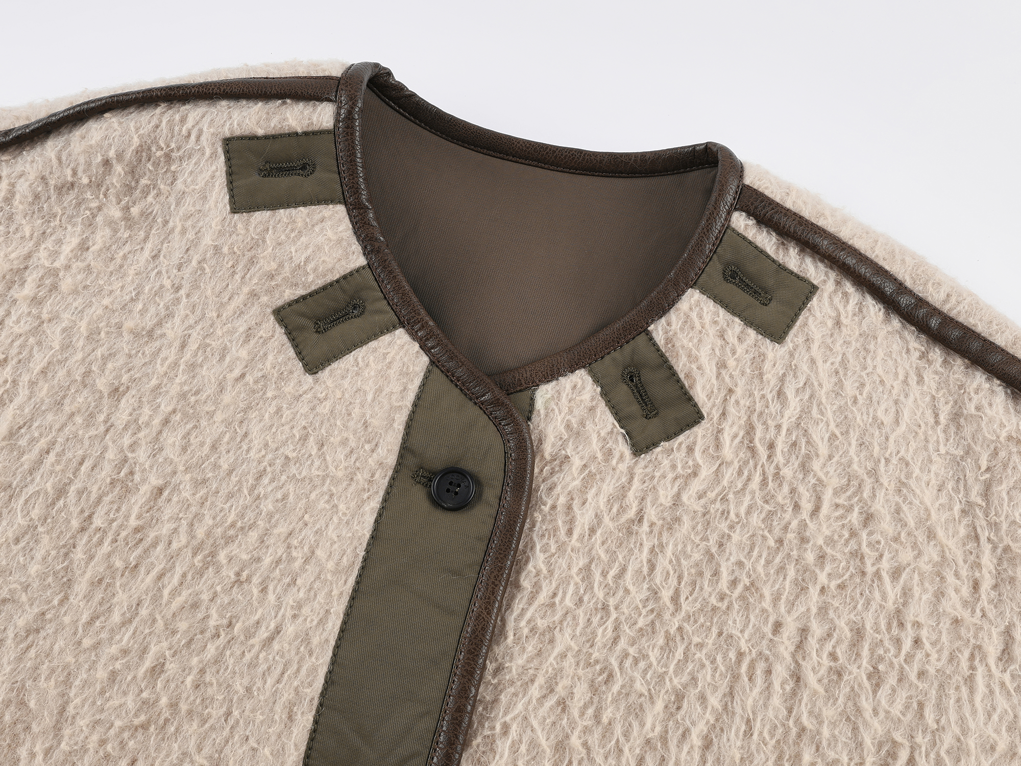 Contrast piping M65 inner cotton jacket