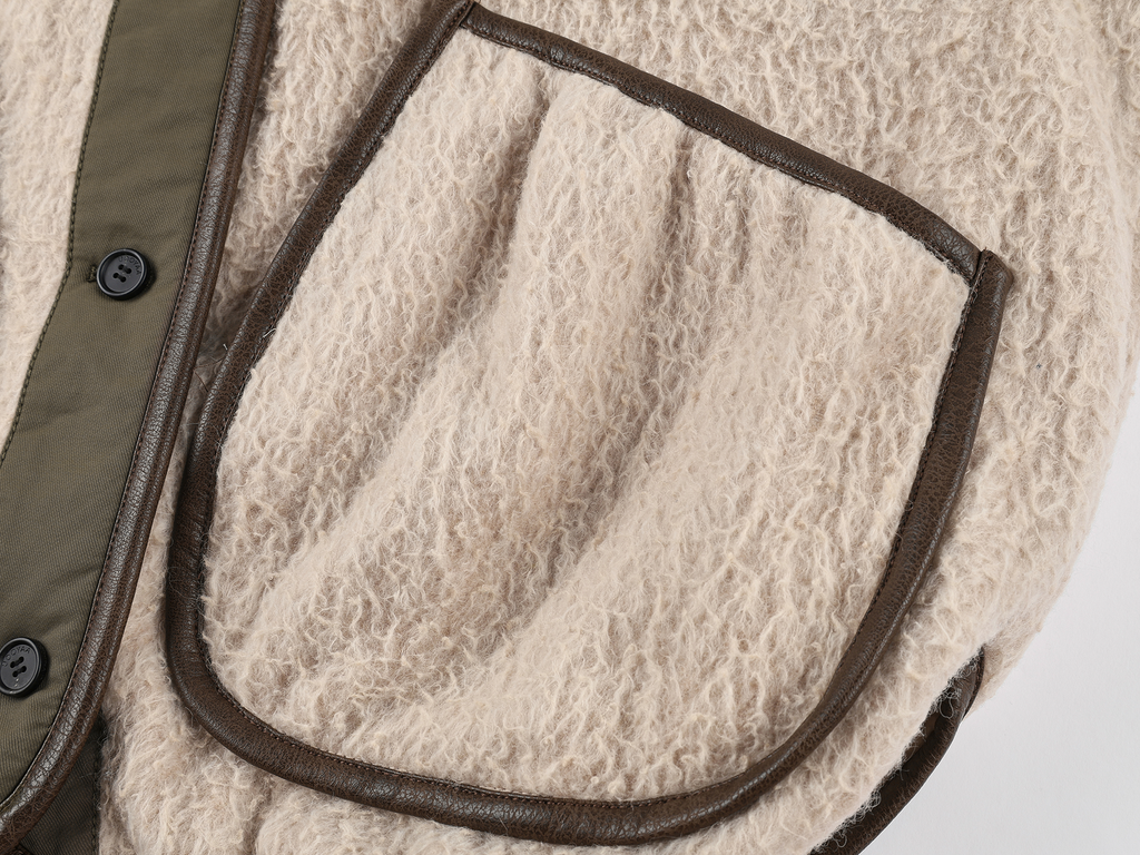 Contrast piping M65 inner cotton jacket