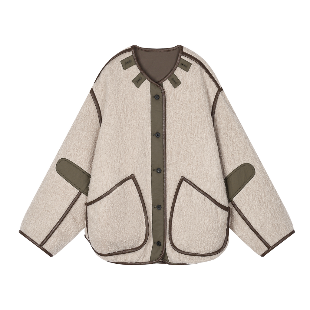 Contrast piping M65 inner cotton jacket