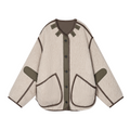 Contrast piping M65 inner cotton jacket