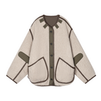 Contrast piping M65 inner cotton jacket