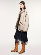 Contrast piping M65 inner cotton jacket