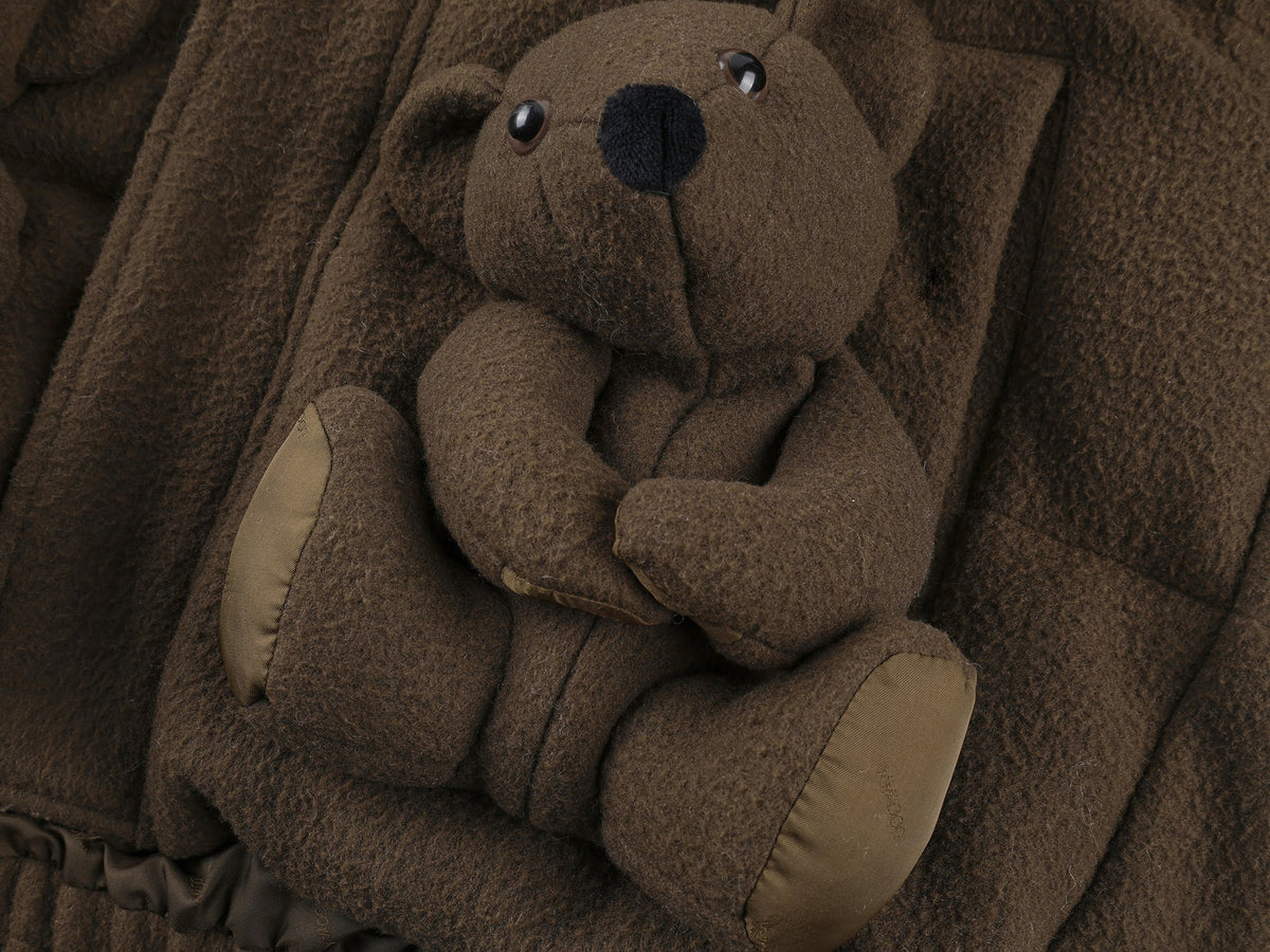 Sad bear 3d down jacket