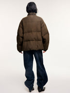 Sad bear 3d down jacket