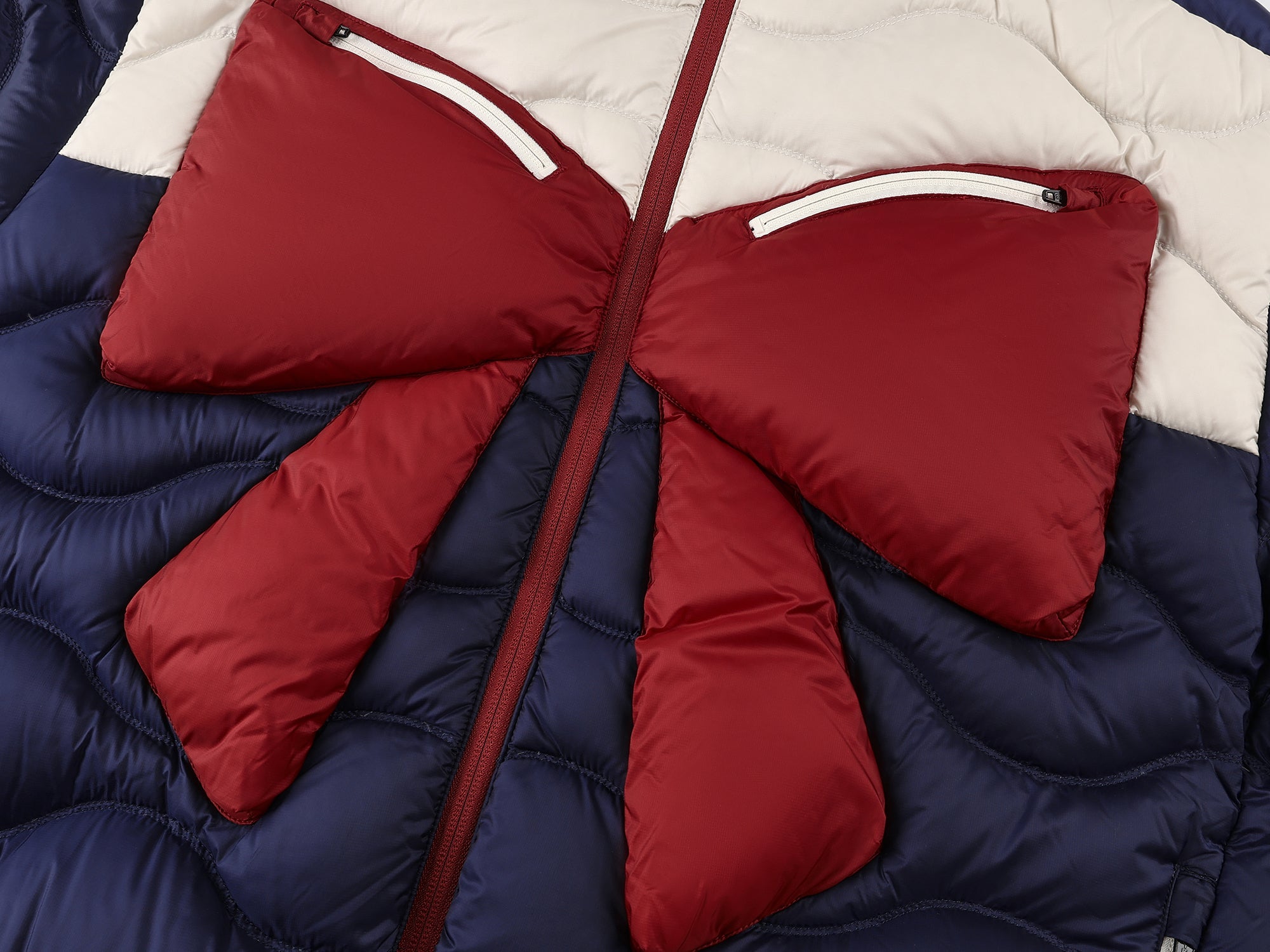 Classic bow outdoor down jacket