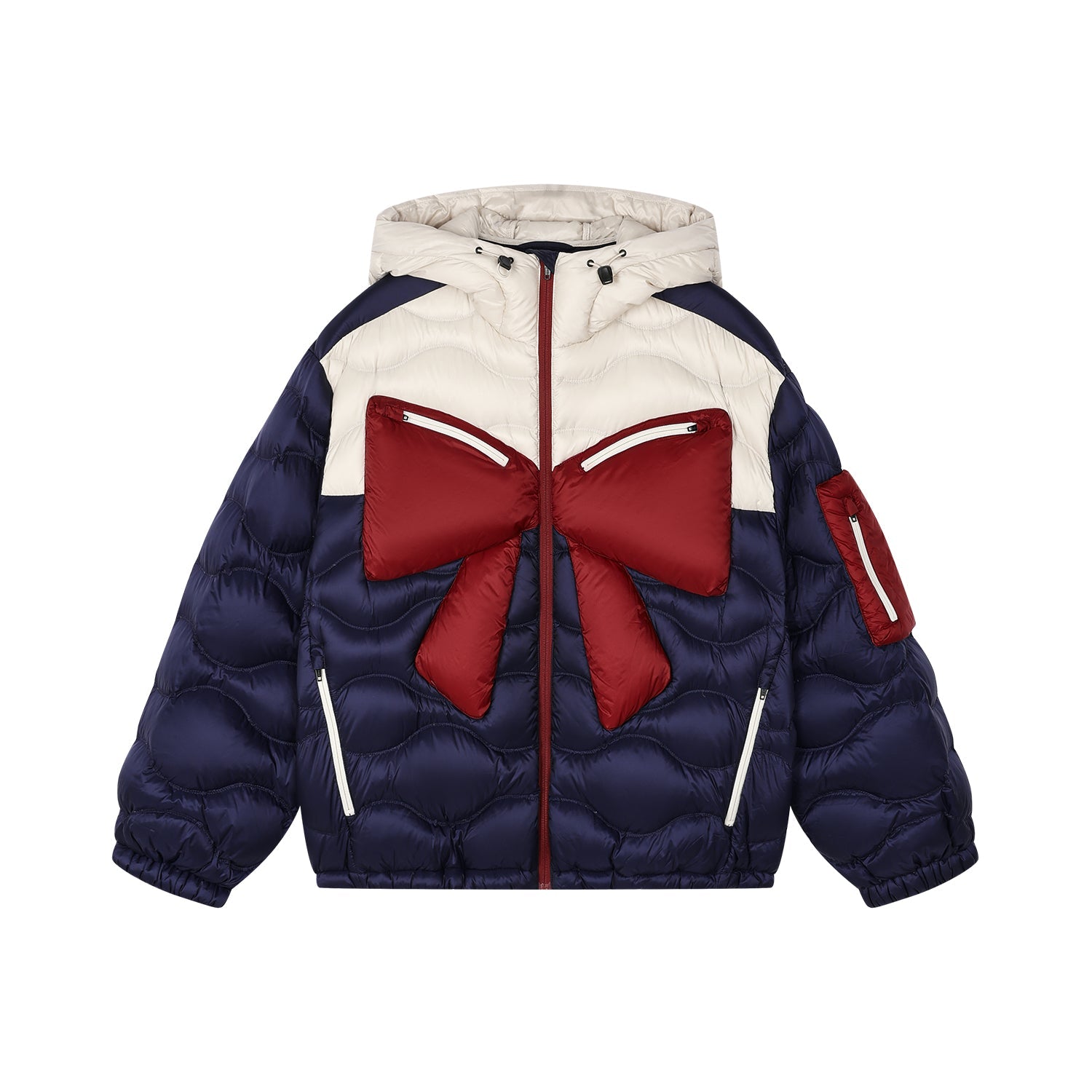 Classic bow outdoor down jacket