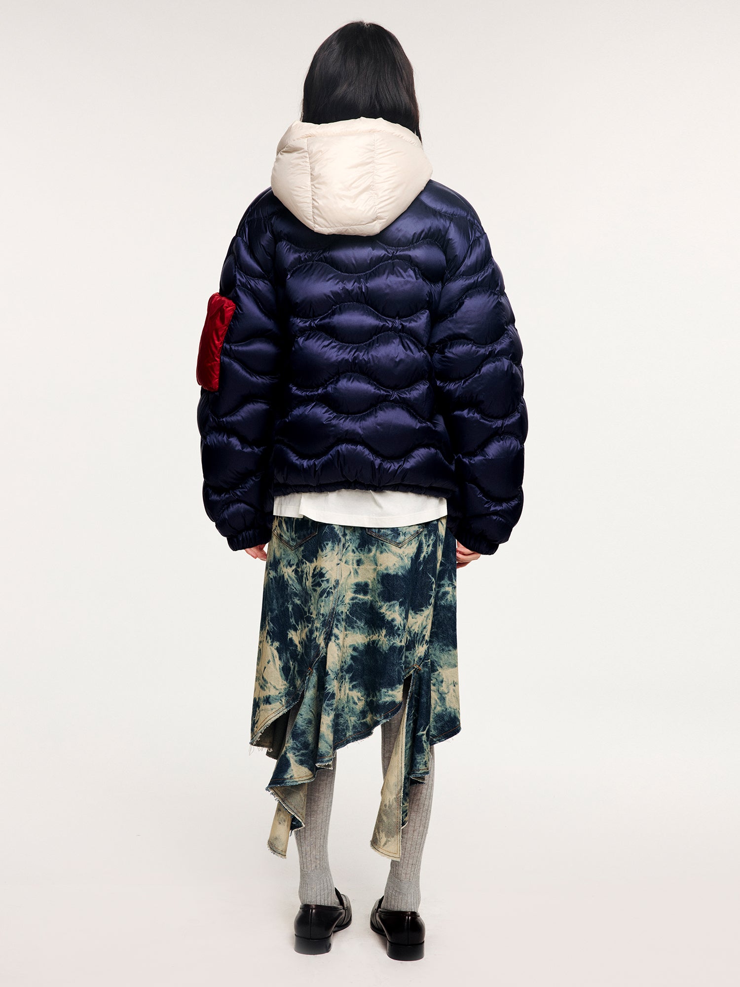 Classic bow outdoor down jacket