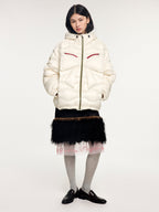 Classic bow outdoor down jacket