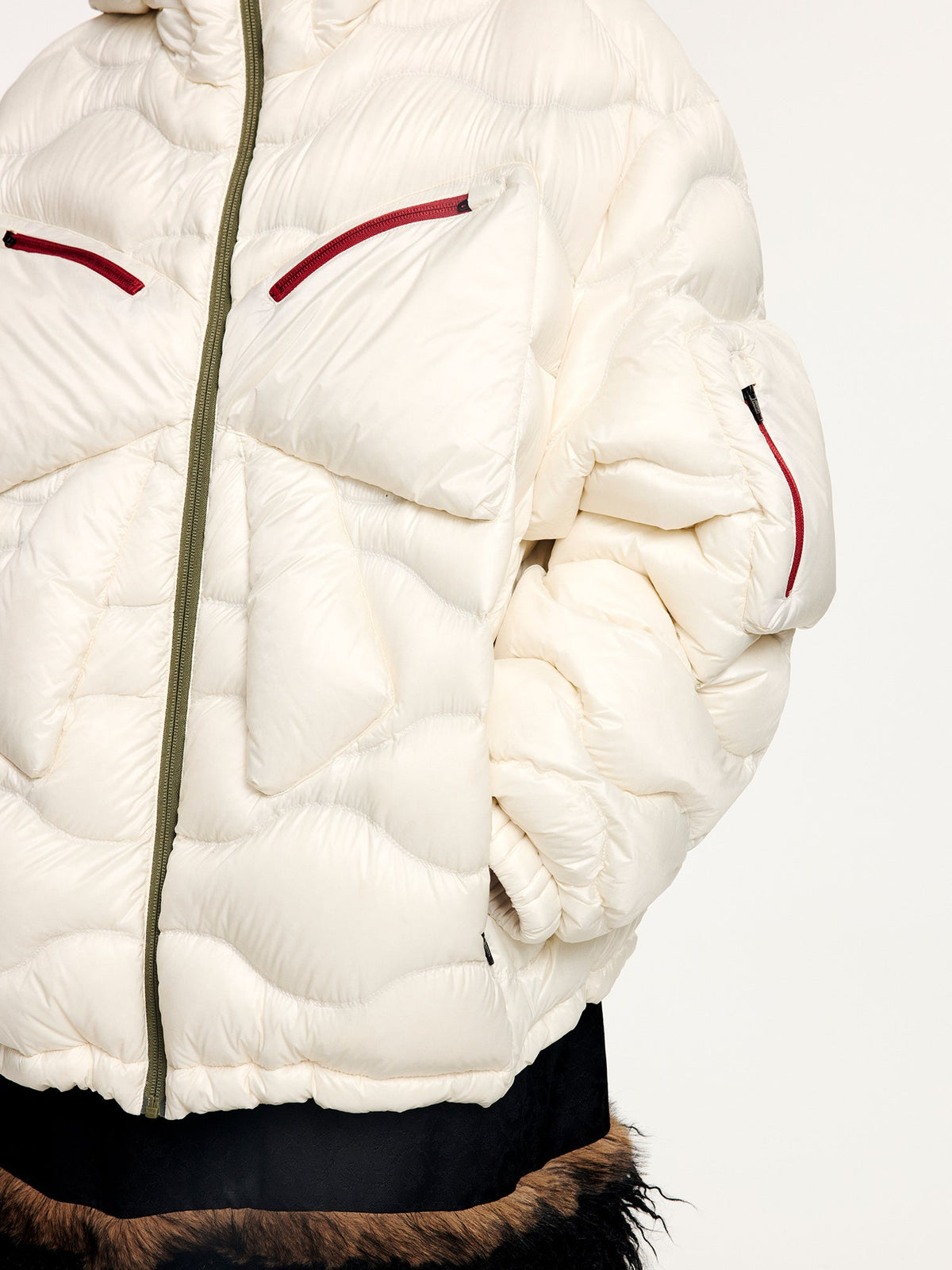 Classic bow outdoor down jacket