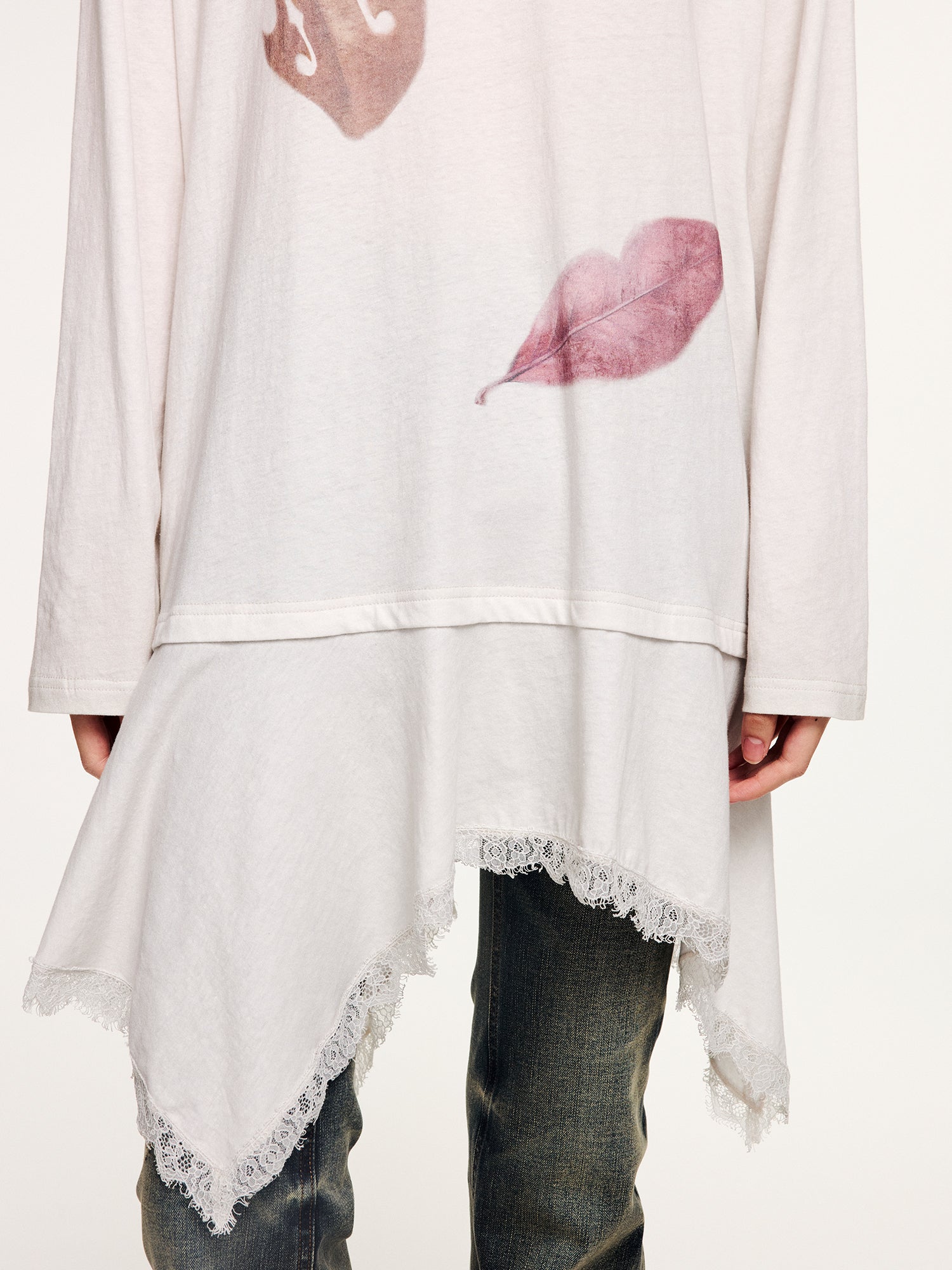 Magical garden long-sleeve t-shirt dress