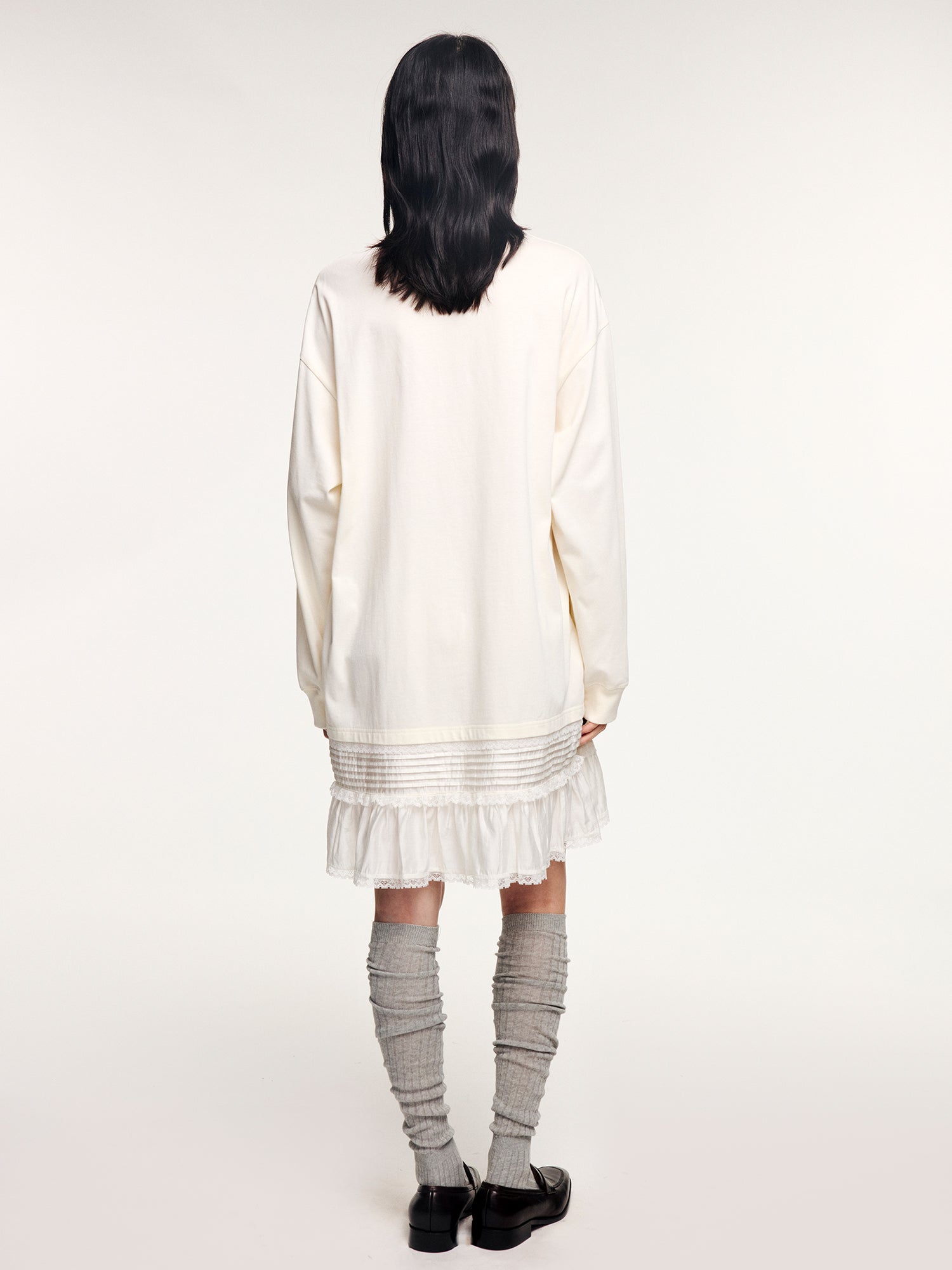 Sad bear long-sleeve t-shirt dress