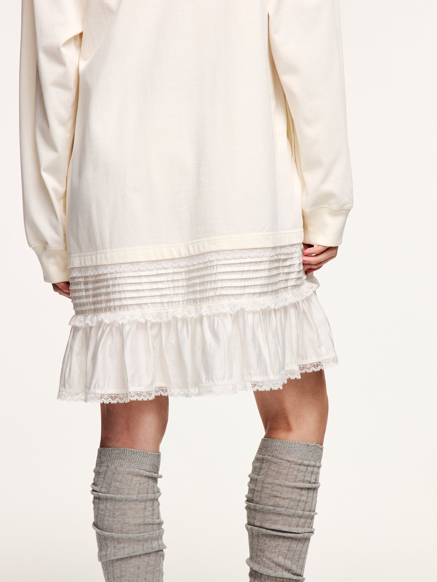 Sad bear long-sleeve t-shirt dress