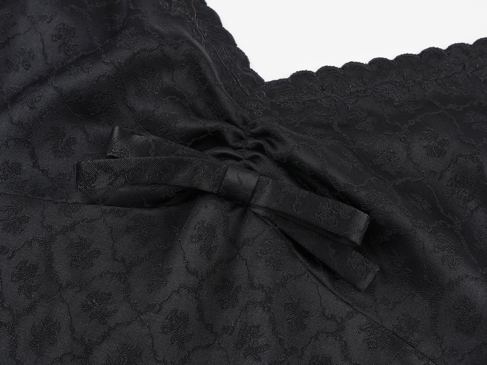 Jacquard slip dress with plush hem