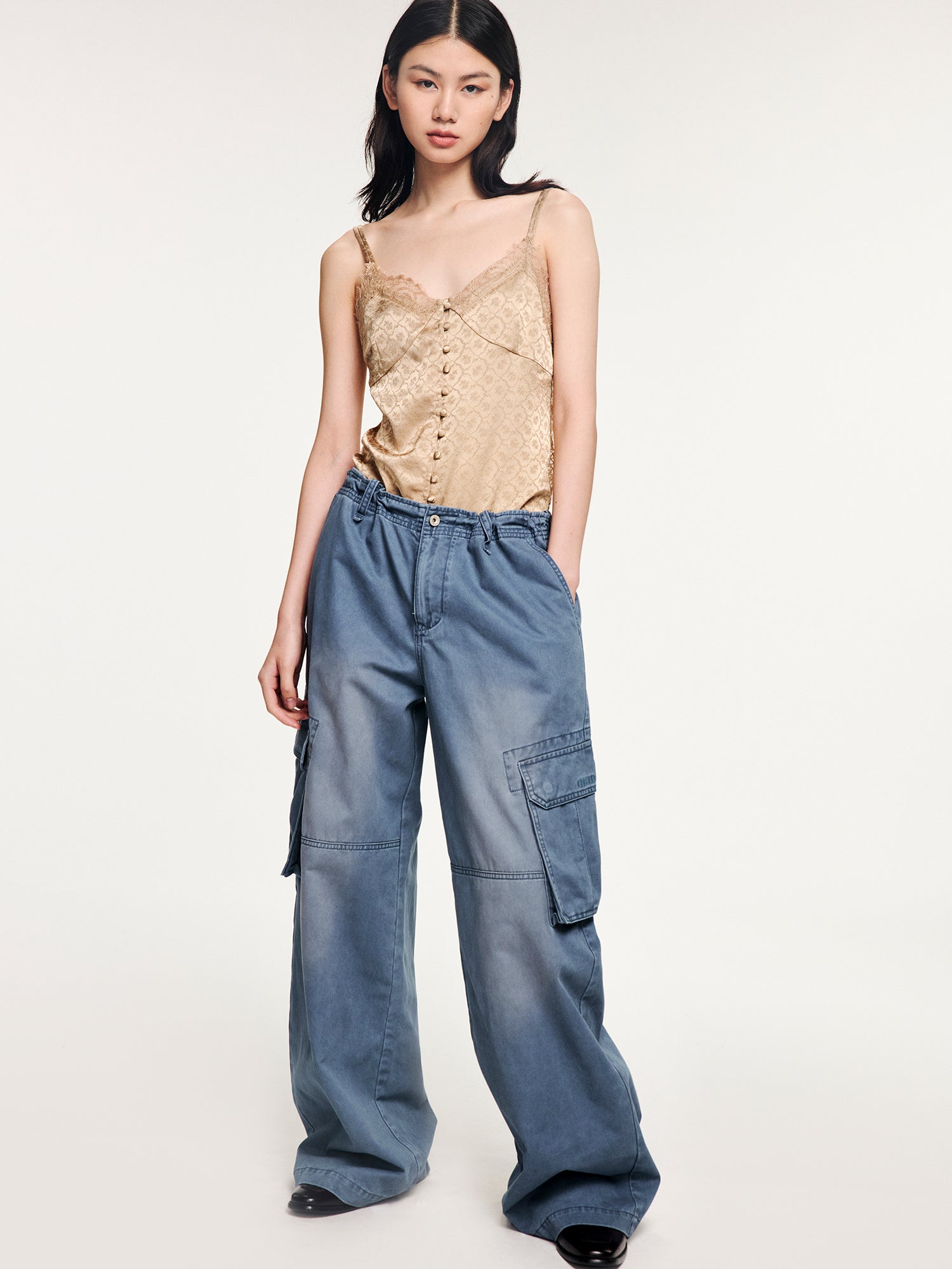 Washed french-union utility pants