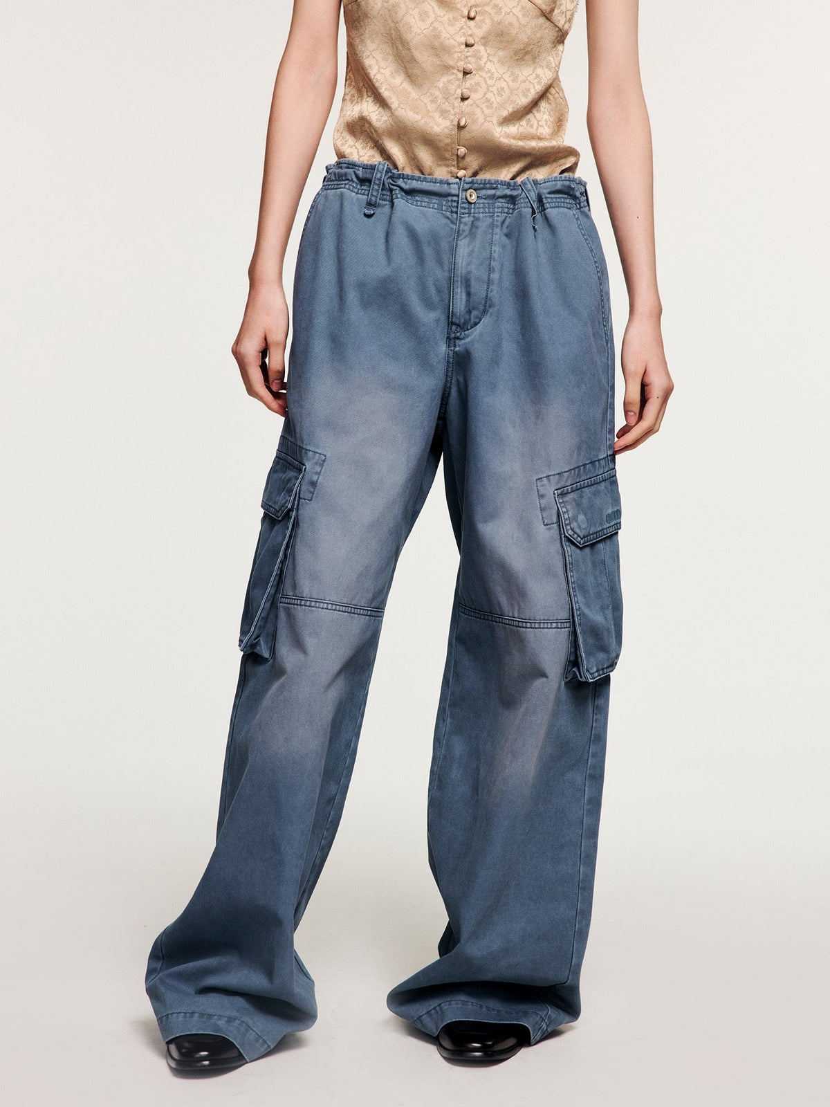 Washed french-union utility pants