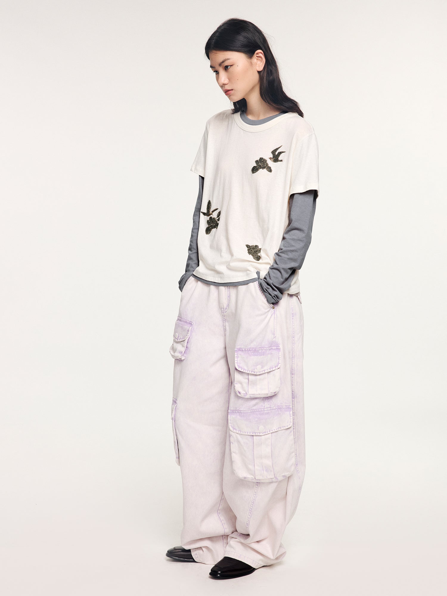 Cargo washed utility pants