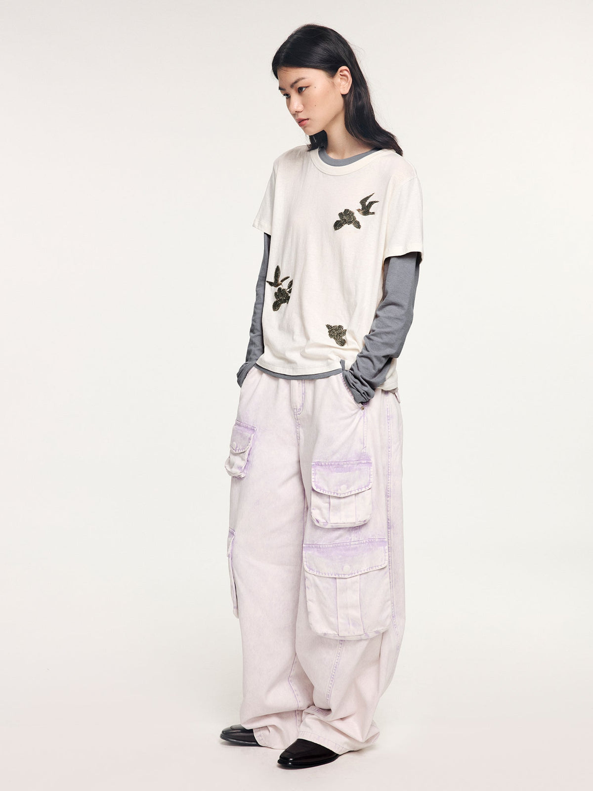 Cargo washed utility pants
