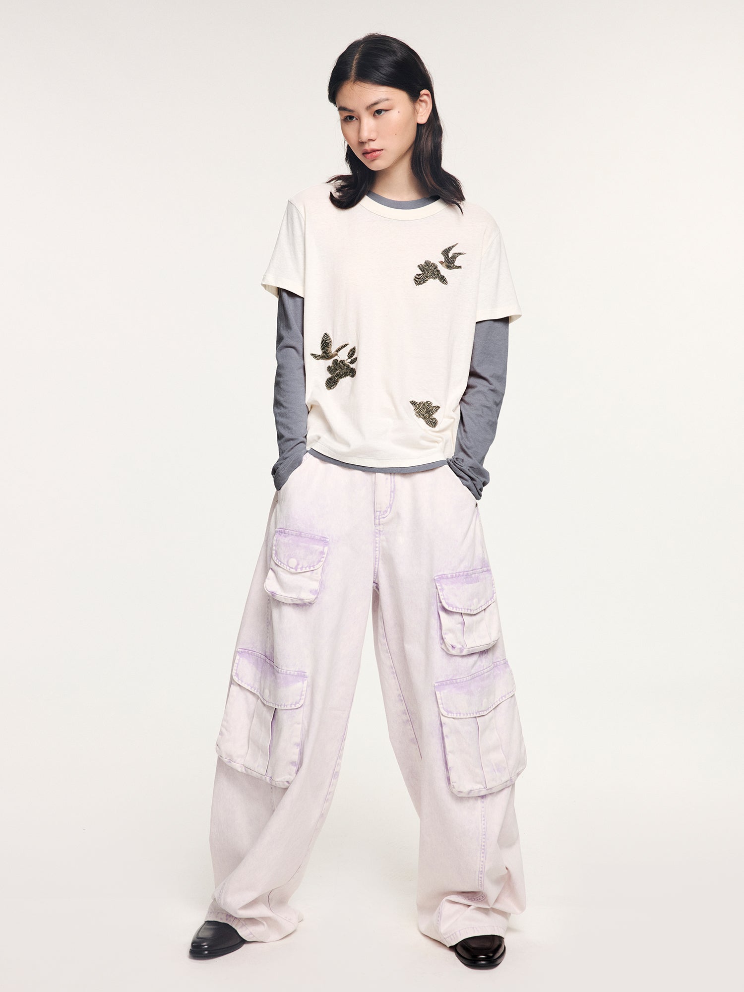 Cargo washed utility pants