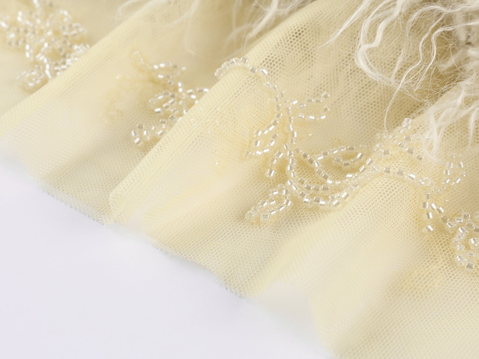 Jacquard skirt with plush hem