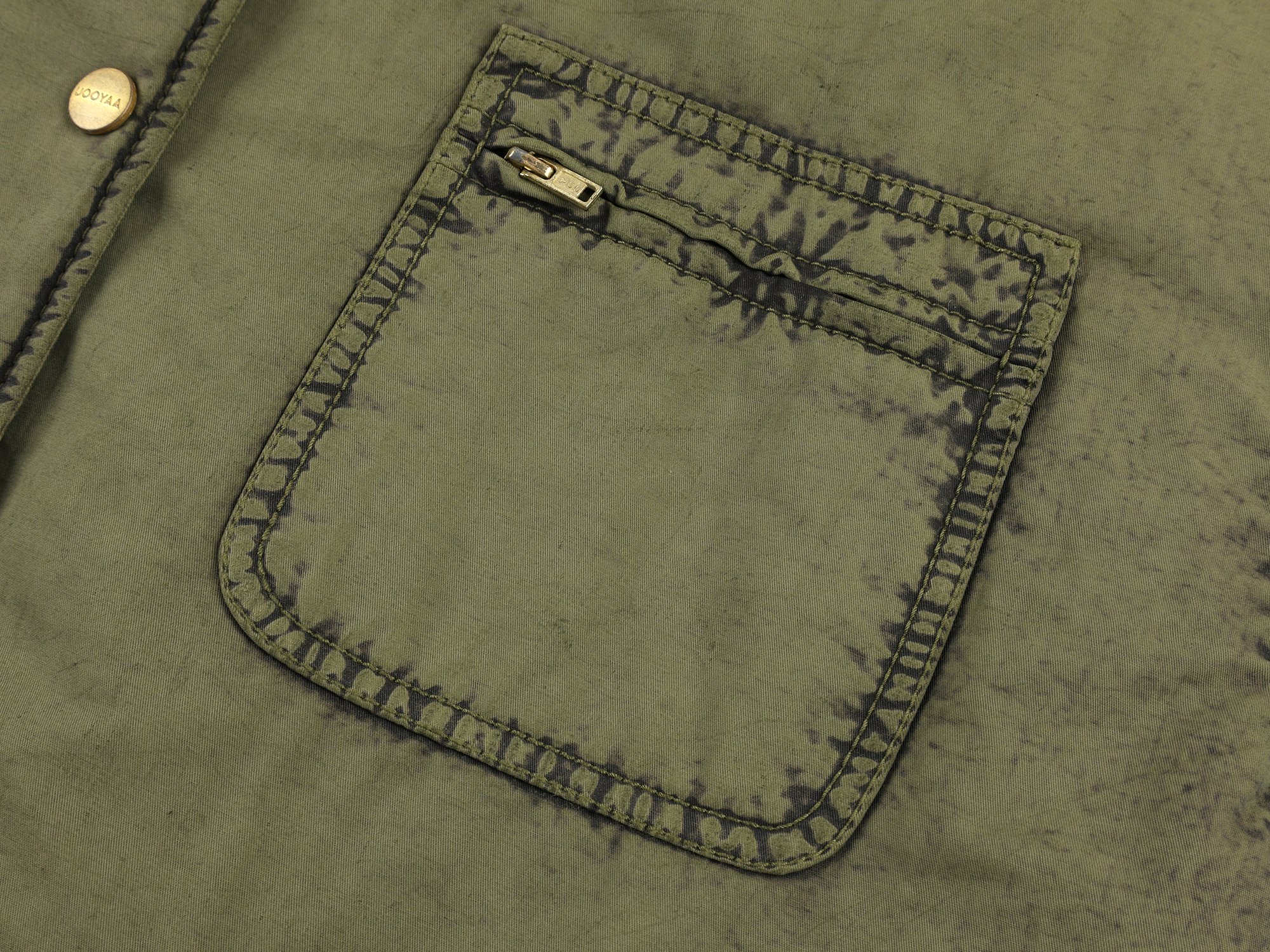 Two-tone washed hunting cotton jacket