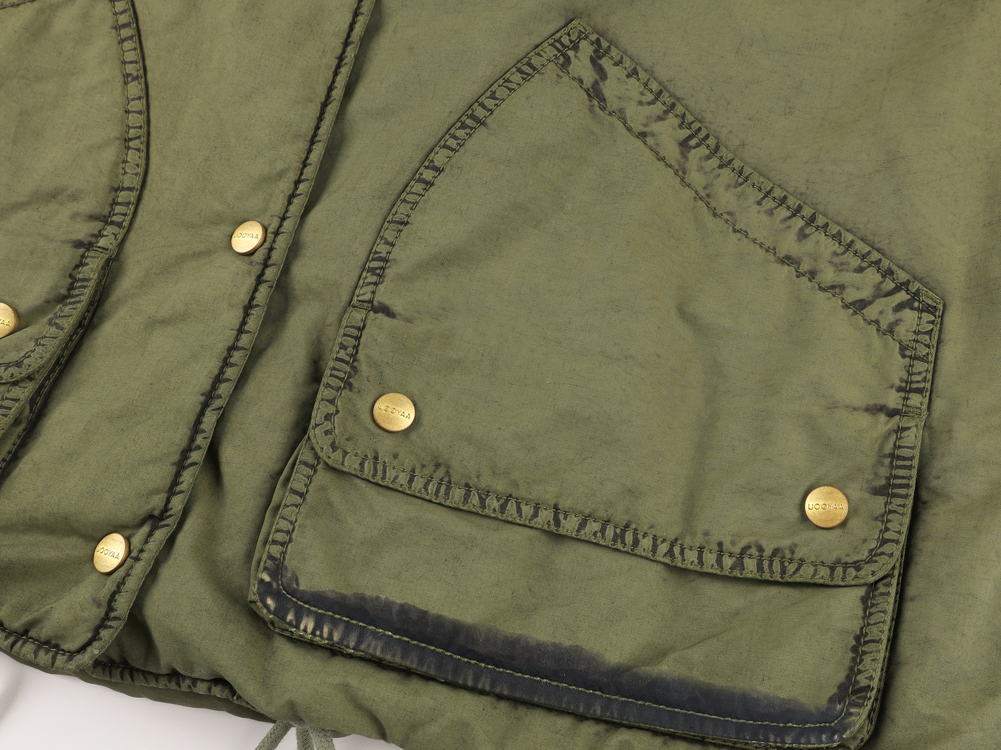 Two-tone washed hunting cotton jacket