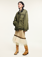Two-tone washed hunting cotton jacket