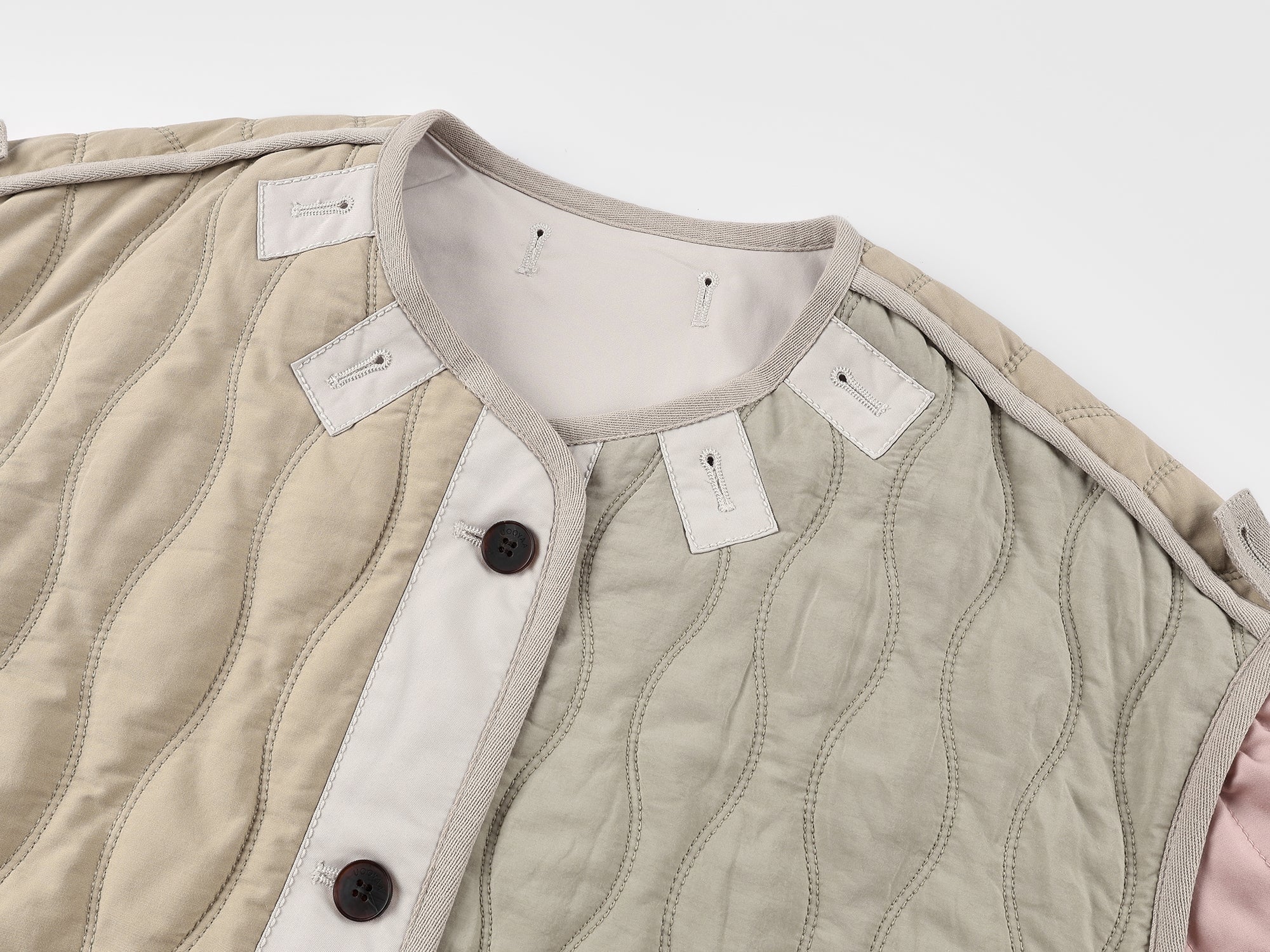 Color-block m65 quilted liner jacket