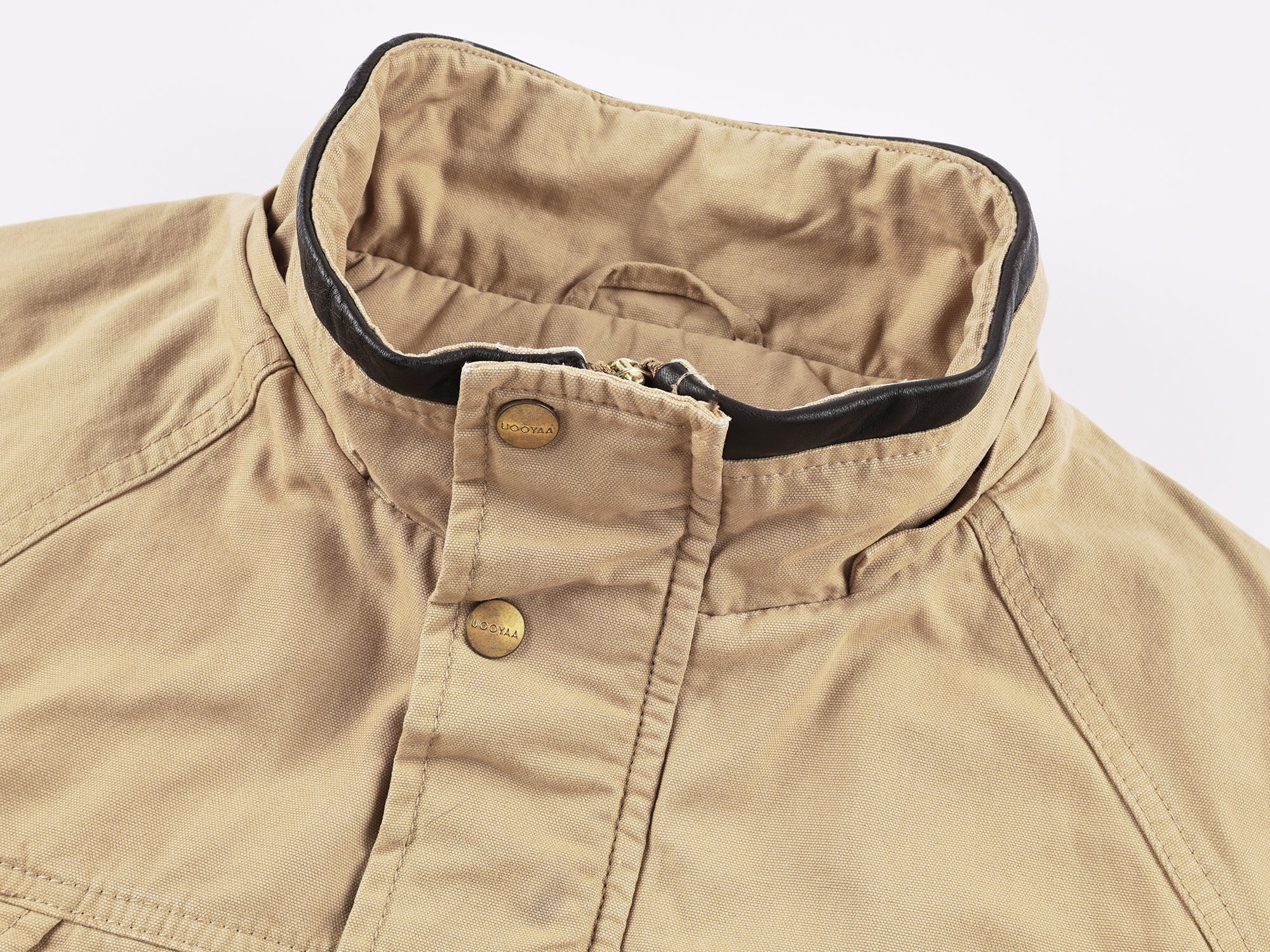 Fur-trim parka cotton jacket