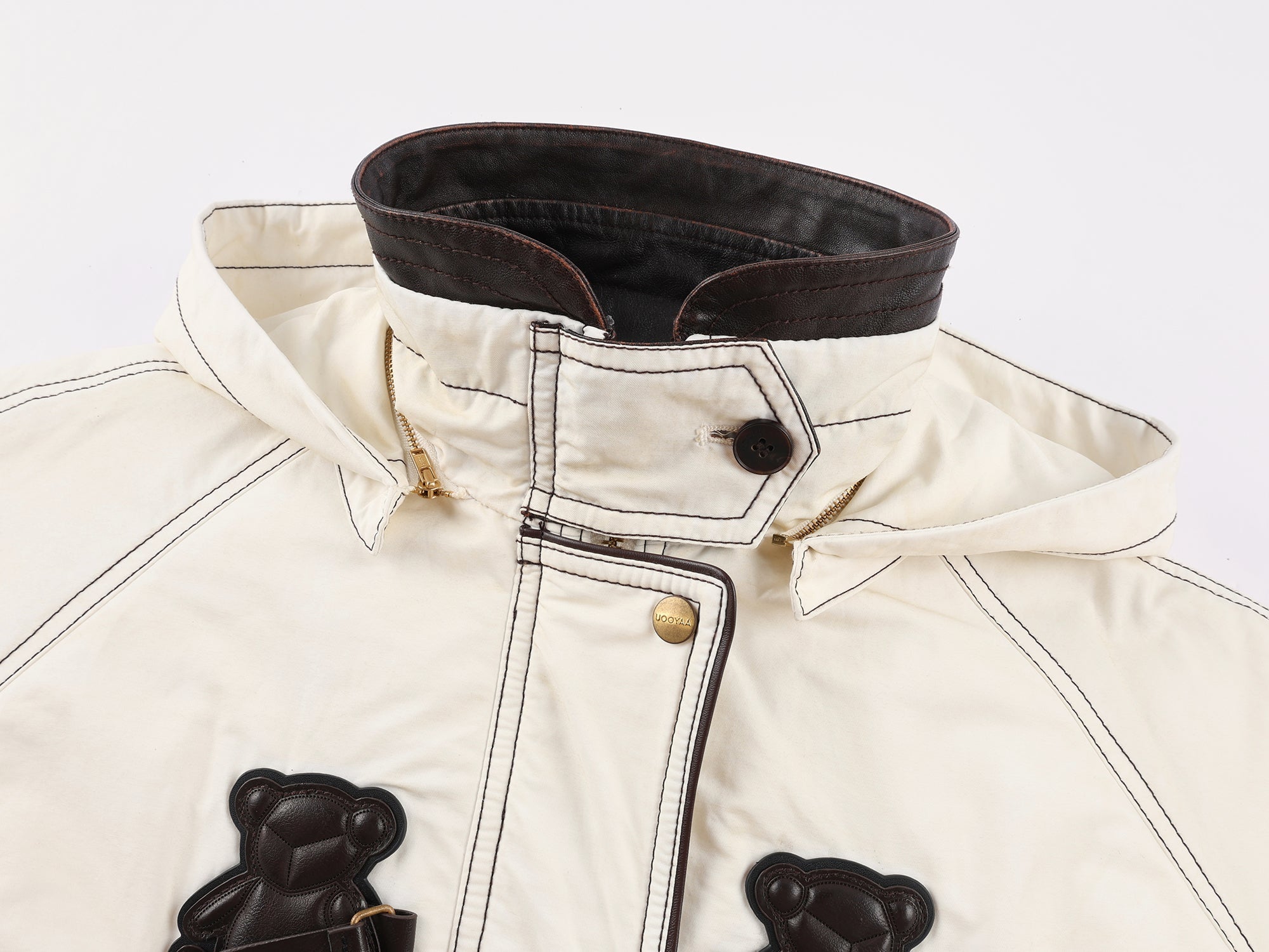Sad bear parka cotton jacket