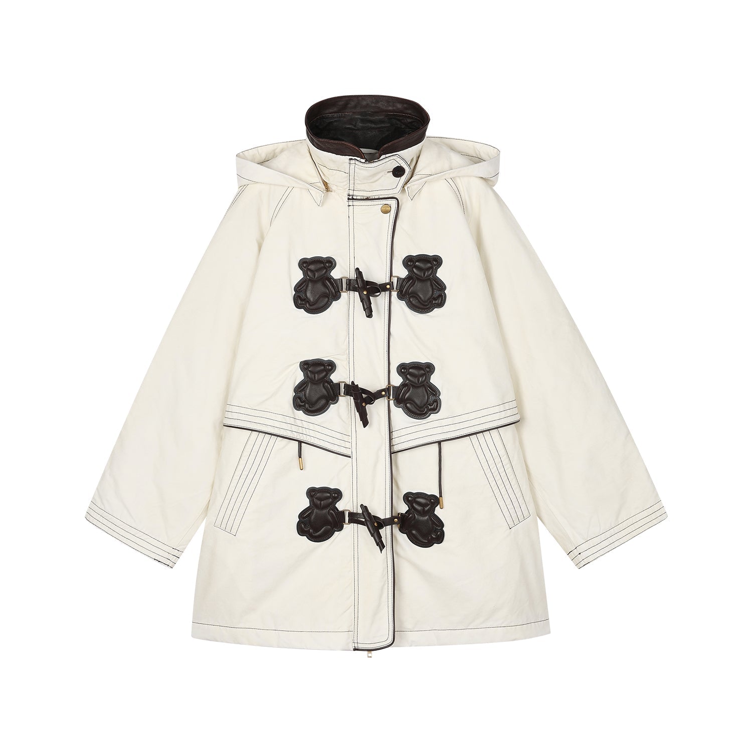 Sad bear parka cotton jacket