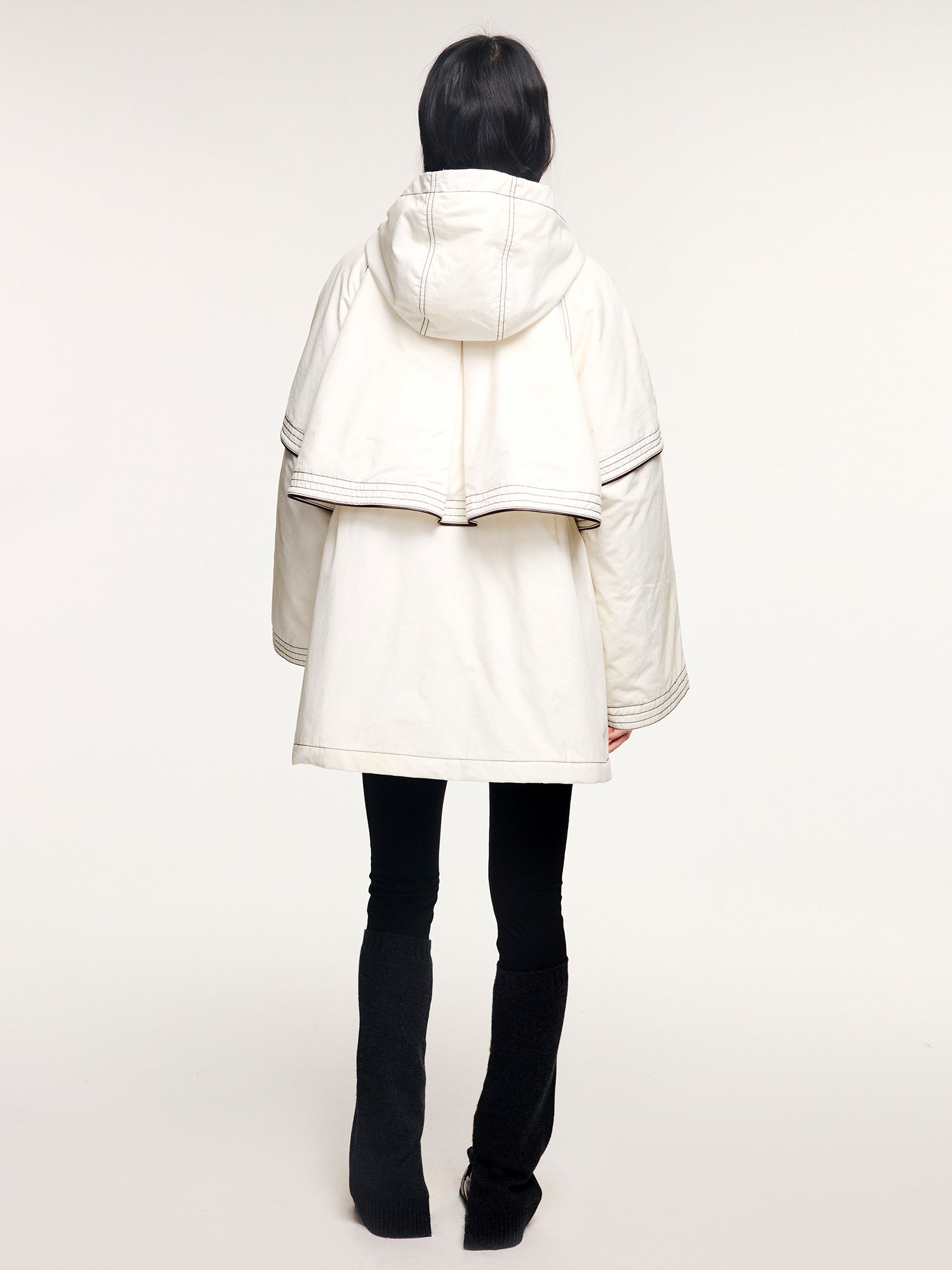 Sad bear parka cotton jacket