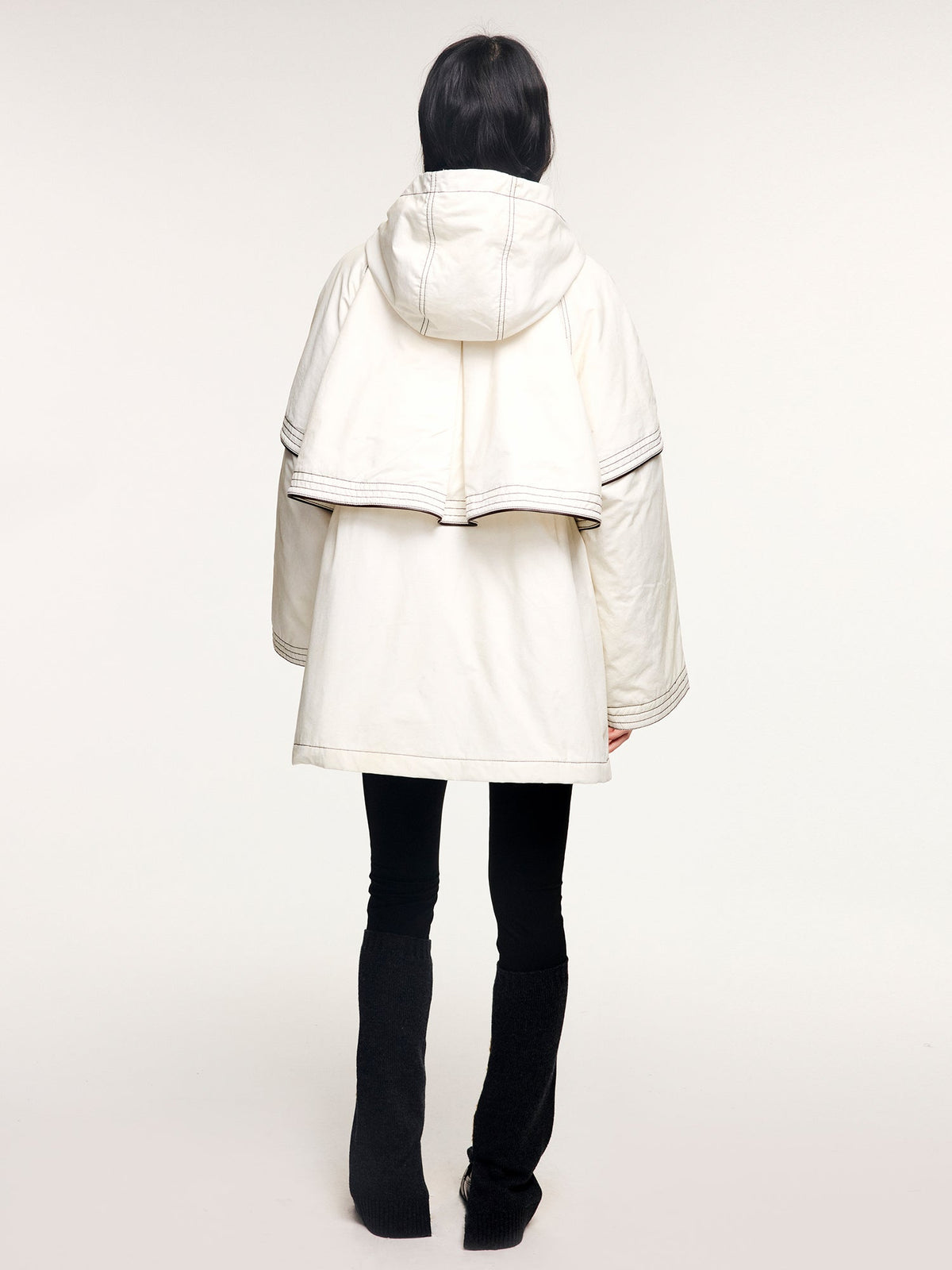 Sad bear parka cotton jacket