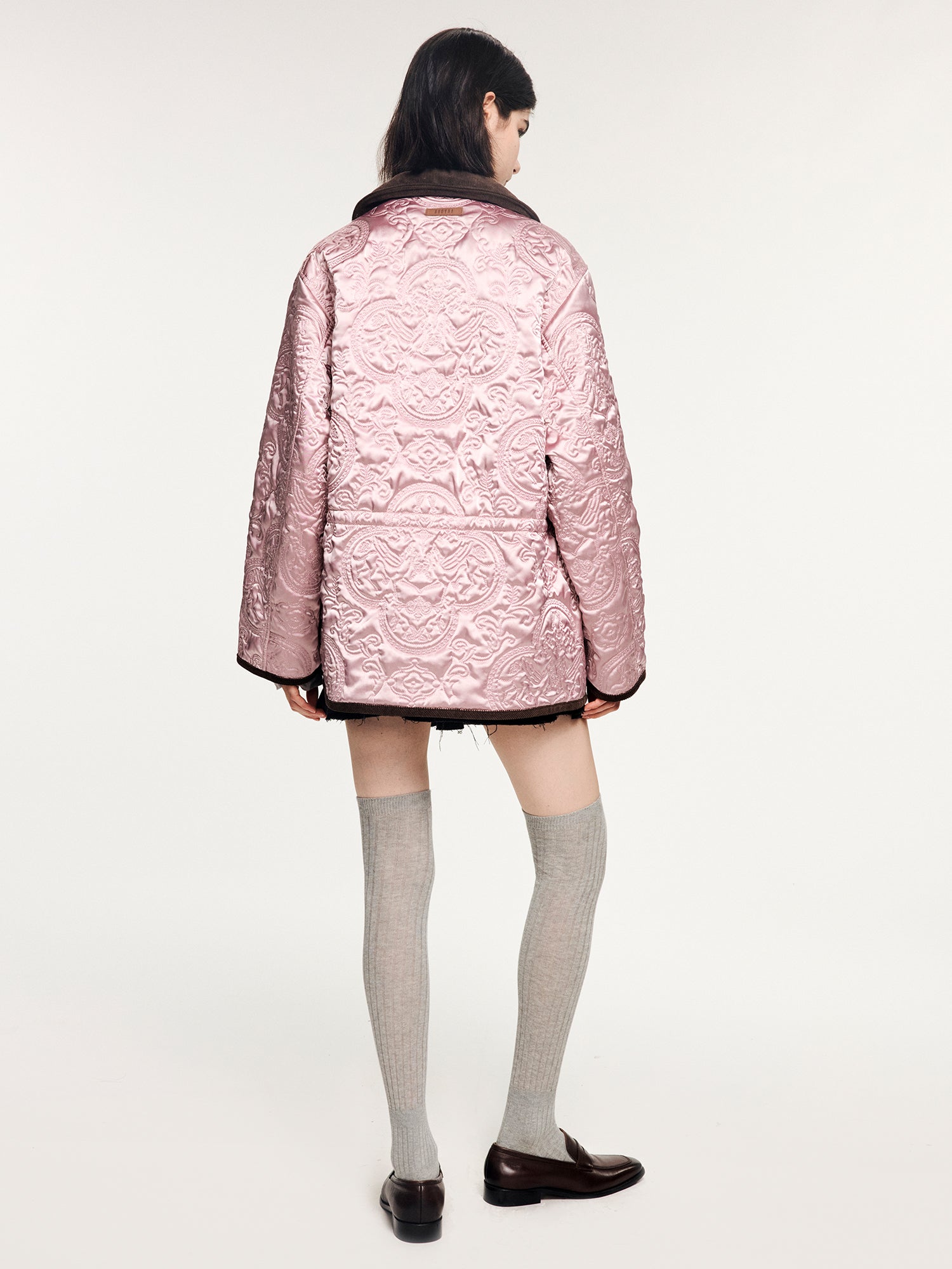 Classical motif quilted m65 liner jacket