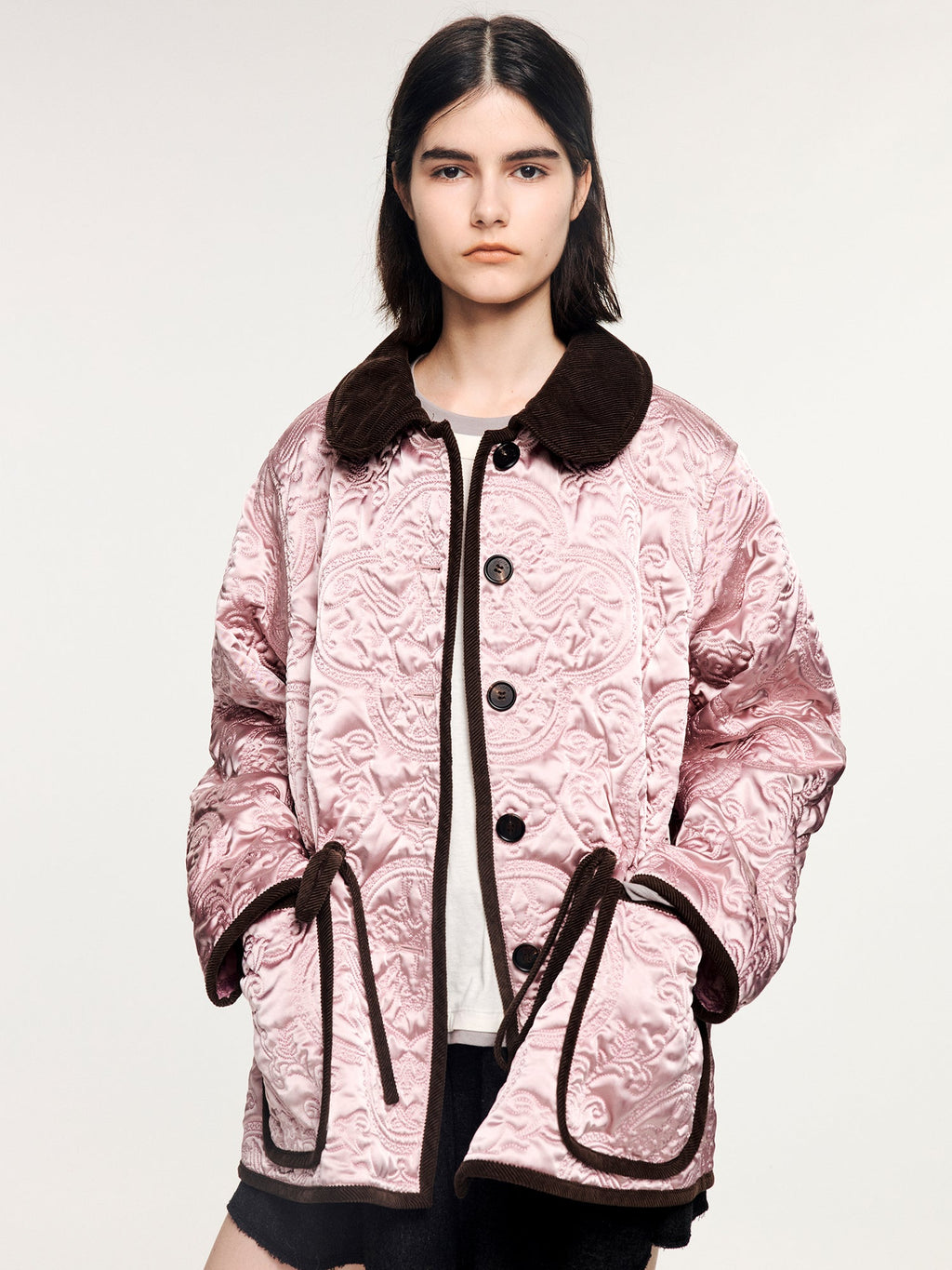 Classical motif quilted m65 liner jacket