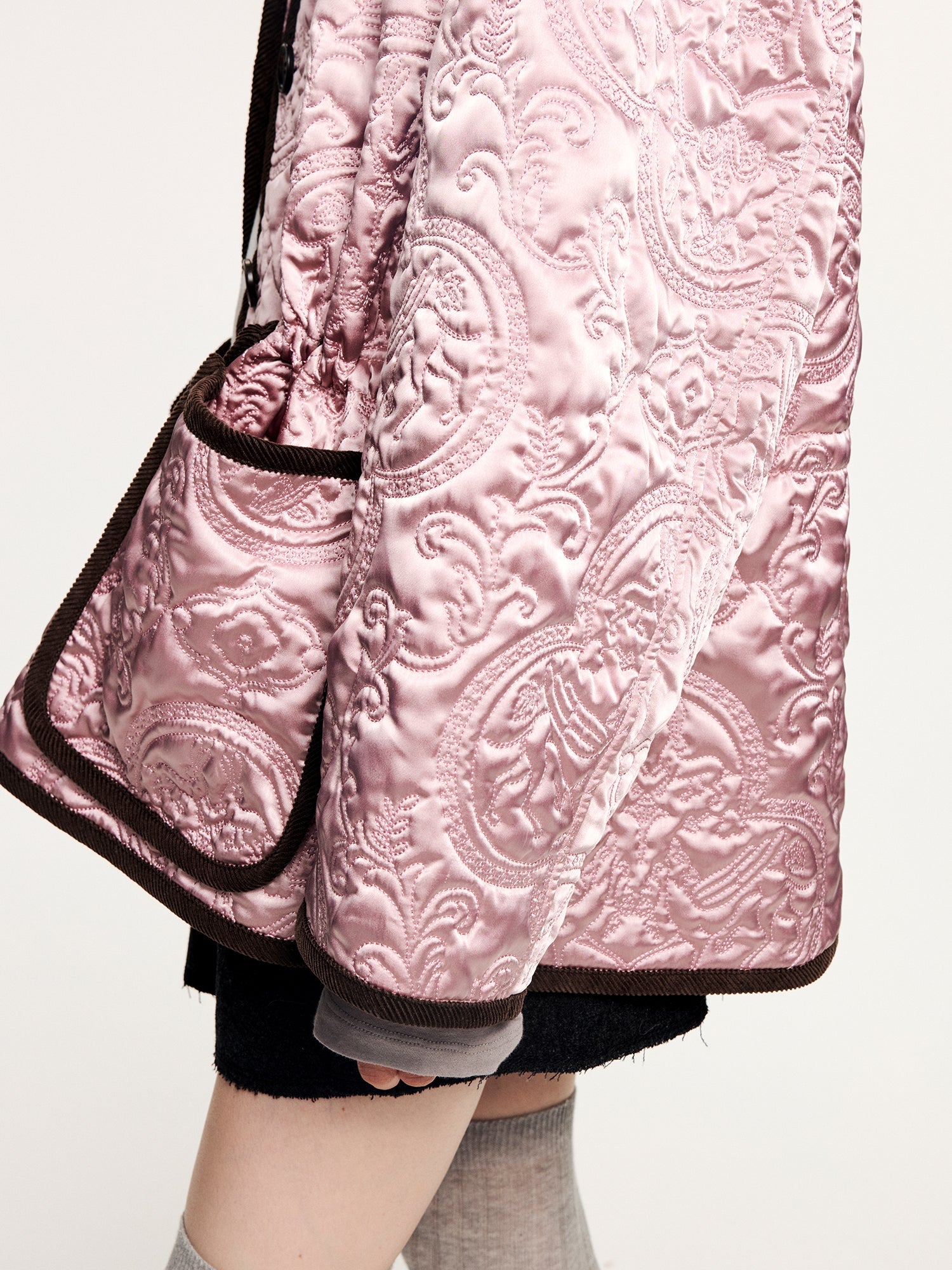 Classical motif quilted m65 liner jacket