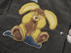 Fantasy elf padded jacket with 3D appliqué embroidery