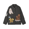 Fantasy elf padded jacket with 3D appliqué embroidery