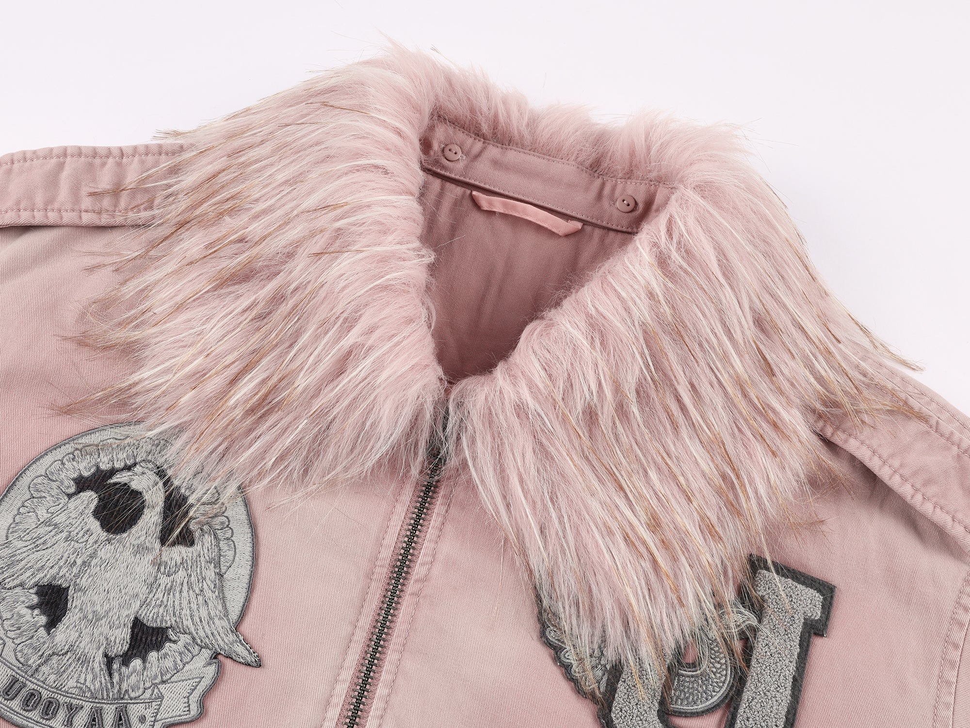 A2 style cotton bomber with patch details