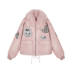 A2 style cotton bomber with patch details