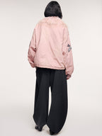 A2 style cotton bomber with patch details