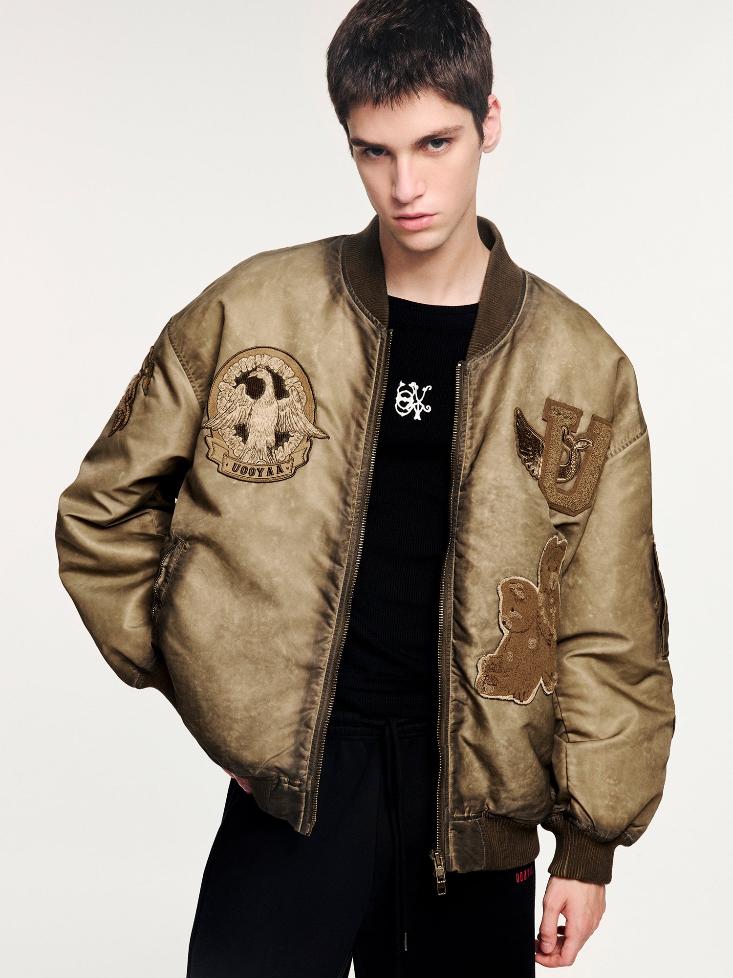 Fantasy patch air-force cotton jacket